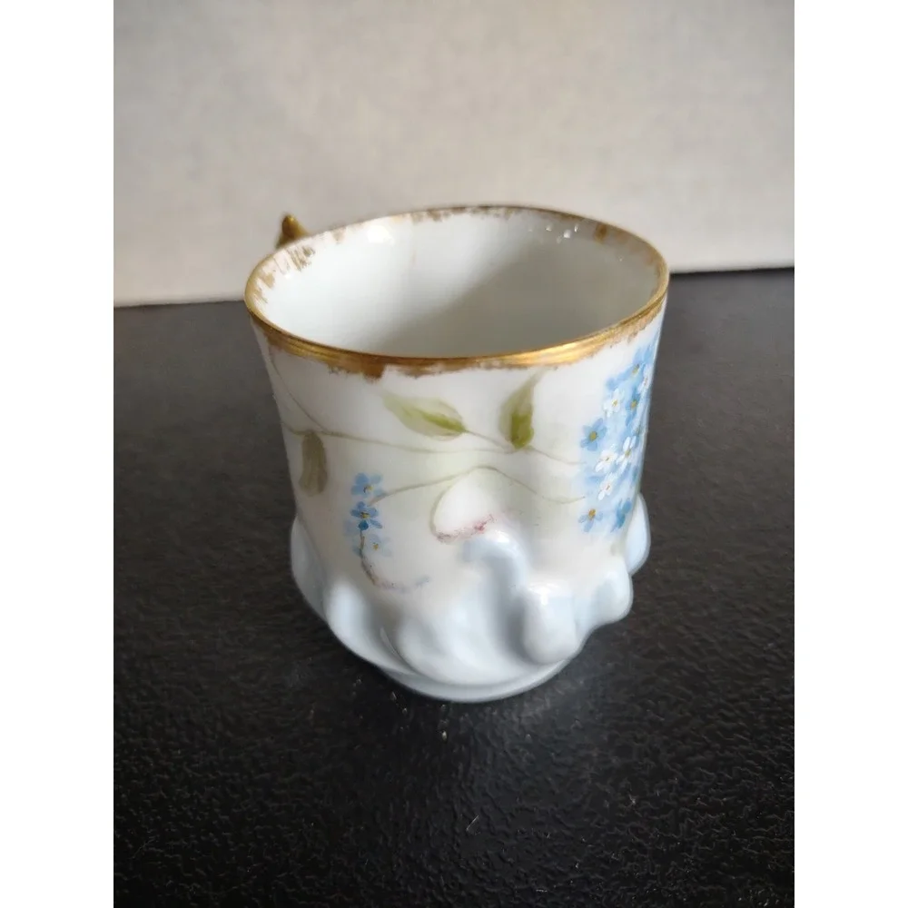 Antique Leonard Vienna Austria Hand Painted Tea Cup Saucer Lavender Floral